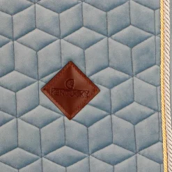New Kentucky Horsewear - Tapis de selle Velvet Jumping Ciel Bleu
