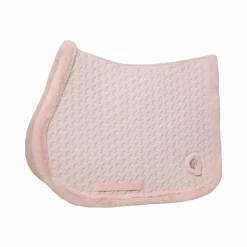 Discount Kentucky Horsewear - Tapis de selle fausse fourrrure tressée vieux Rose