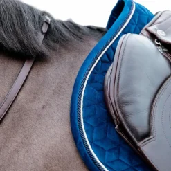 Hot Kentucky Horsewear - Tapis de selle Basic Velvet jumping Marine