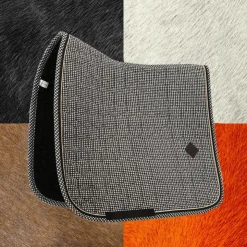 Outlet Kentucky Horsewear - Tapis de dressage Pied de Poule Noir