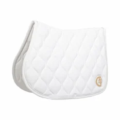 Hot Kentucky Horsewear - Tapis de selle Wave jumping 3D logo Blanc