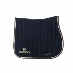 New Kentucky Horsewear - Tapis de selle Fishbone cuir Marine