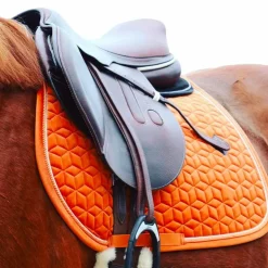 Kentucky Horsewear - Tapis de selle Velvet Jumping Orange
