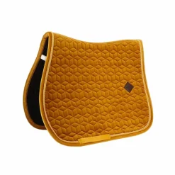 Clearance Kentucky Horsewear - Tapis de selle Velvet Jumping Moutarde Jaune
