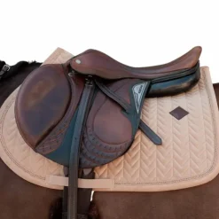Best Kentucky Horsewear - Tapis de selle Velvet Mini Pearls Beige