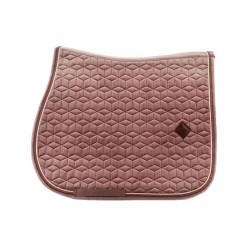 Kentucky Horsewear - Tapis de selle Velvet Jumping Parme Beige Discount