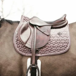 Kentucky Horsewear - Tapis de selle Velvet Jumping Parme Beige Discount