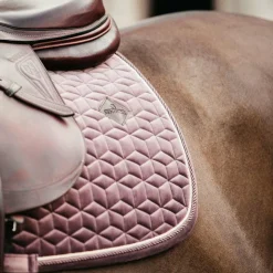 Kentucky Horsewear - Tapis de selle Velvet Jumping Parme Beige Discount