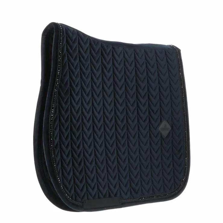 Kentucky Horsewear - Tapis de selle Velvet Pearls jumping Noir