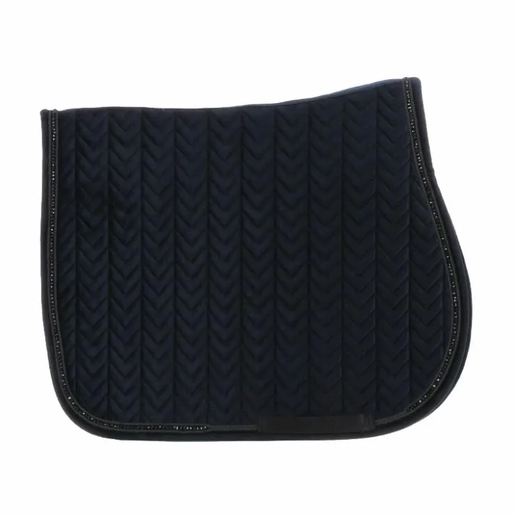 Kentucky Horsewear - Tapis de selle Velvet Pearls jumping Noir