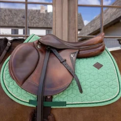 Kentucky Horsewear - Tapis de selle Velvet Printing chess Vert Online