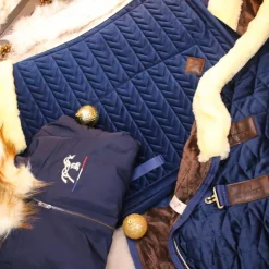 Kentucky Horsewear - Tapis de selle Skin Friendly Velvet Marine Discount