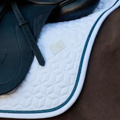 Kentucky Horsewear - Tapis de dressage Glitter Rope et marine Blanc