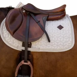 Kentucky Horsewear - Tapis de selle Velvet Printing pied de poule / blanc Gris Online