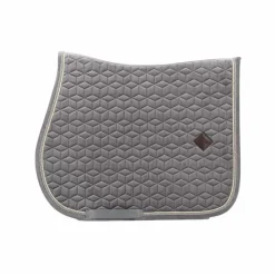 Kentucky Horsewear - Tapis de selle Basic Velvet jumping Gris Hot