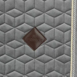 Kentucky Horsewear - Tapis de selle Basic Velvet jumping Gris Hot