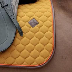 Kentucky Horsewear - Tapis de dressage Onion Quilt Leather Neon kaki Vert Discount