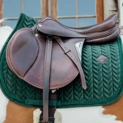 Sale Kentucky Horsewear - Tapis de selle Velvet Pearls sapin Vert