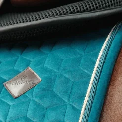 Sale Kentucky Horsewear - Tapis de selle Velvet Jumping Emeraude Bleu