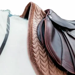 Hot Kentucky Horsewear - Tapis de selle Velvet Pearls jumping Beige