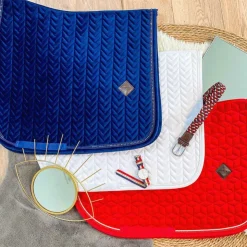 Sale Kentucky Horsewear - Tapis de dressage Velvet Pearls Marine
