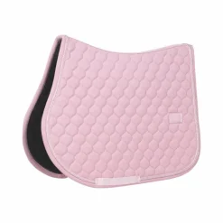 Kentucky Horsewear - Tapis de selle Rubber logo clair Rose Outlet