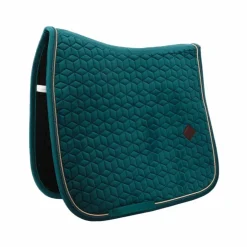 Outlet Kentucky Horsewear - Tapis de dressage Velvet Emeraude Bleu