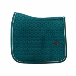 Outlet Kentucky Horsewear - Tapis de dressage Velvet Emeraude Bleu