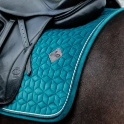 Outlet Kentucky Horsewear - Tapis de dressage Velvet Emeraude Bleu