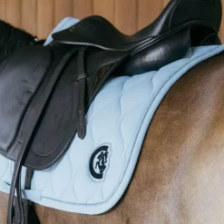 Outlet Kentucky Horsewear - Tapis de dressage Wave 3D logo clair Bleu