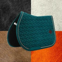 Kentucky Horsewear - Tapis de selle Velvet Jumping Emeraude pour minis Bleu Sale
