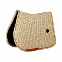Kentucky Horsewear - Tapis de selle Velvet Printing cubes colorfull Orange Clearance