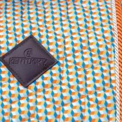Kentucky Horsewear - Tapis de selle Velvet Printing cubes colorfull Orange Clearance