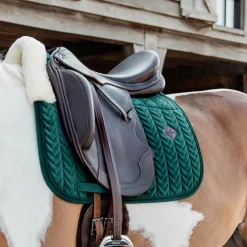 Online Kentucky Horsewear - Tapis de dressage Skin Friendly Velvet sapin Vert