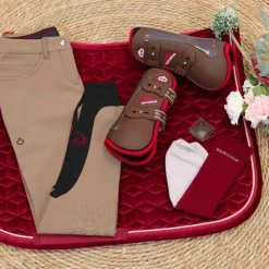 Sale Kentucky Horsewear - Tapis de selle Velvet jumping Fuchsia Rose