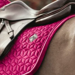 Sale Kentucky Horsewear - Tapis de selle Velvet jumping Fuchsia Rose