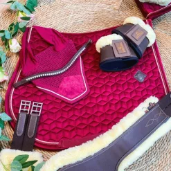 Sale Kentucky Horsewear - Tapis de selle Velvet jumping Fuchsia Rose