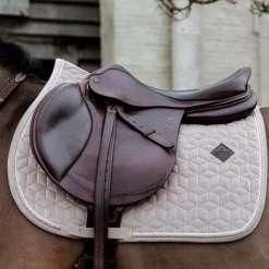 Kentucky Horsewear - Tapis de selle Basic Velvet jumping Beige Sale