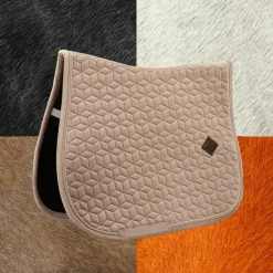 Kentucky Horsewear - Tapis de selle Basic Velvet jumping Beige Sale