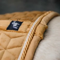 Clearance Kentucky Horsewear - Tapis de selle Velvet Jumping Moutarde pour minis Jaune