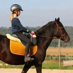 Clearance Kentucky Horsewear - Tapis de selle Velvet Jumping Moutarde pour minis Jaune