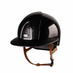 Sale KEP - Casque Cromo 2.0 shine black polo jugulaire beige Noir