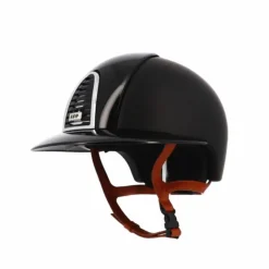 Hot KEP - Casque Cromo 2.0 textile polo polish black jugulaire beige Noir