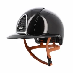 Outlet KEP - Casque d'équitation Cromo 2.0 New Shine visière polo jugulaire beige Noir