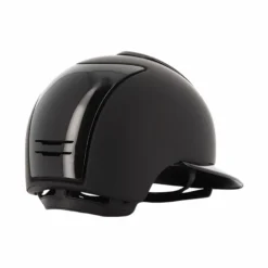 KEP - Casque d'équitation Cromo 2.0 Textile/ Polish visière polo Noir Outlet