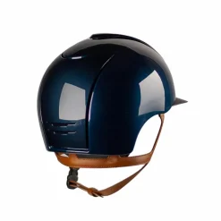 Sale KEP - Casque d'équitation Cromo 2.0 Shine blue visière standard jugulaire beige Marine