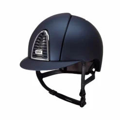 New KEP - Casque d'équitation Cromo 2.0 Textile visière standard Marine