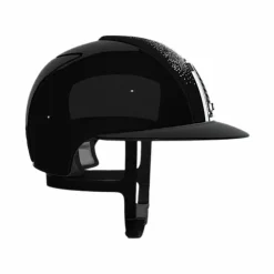 KEP - Casque d'équitation Cromo 2 polish black suédine avec brillants visière polo Noir Best