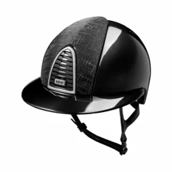 Clearance KEP - Casque d'équitation Cromo 2.0 édition limitée Shine Galassia black visière polo Noir