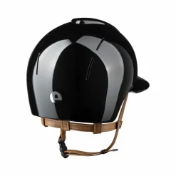 KEP - Casque d'équitation Smart Nova Metal Polish black visière polo jugulaire beige Noir Clearance